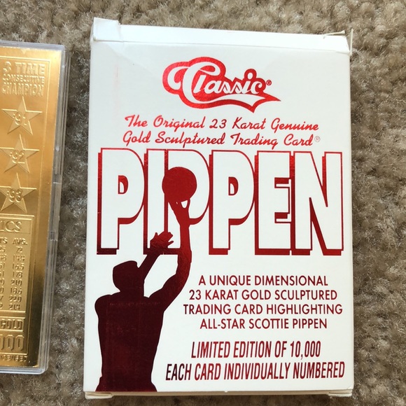 1995 Classic Scottie Pippen 23 Karat Gold Card - Picture 6 of 8